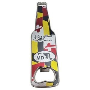 Maryland‎ Bottle Opener Magnet Souvenir MD State Flag Beer Opener Travel Tourist